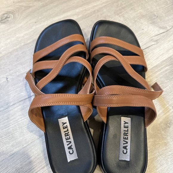 COPY - CAVERLEY Cal Wedge Sandals - brown, size 11 - Picture 6 of 7